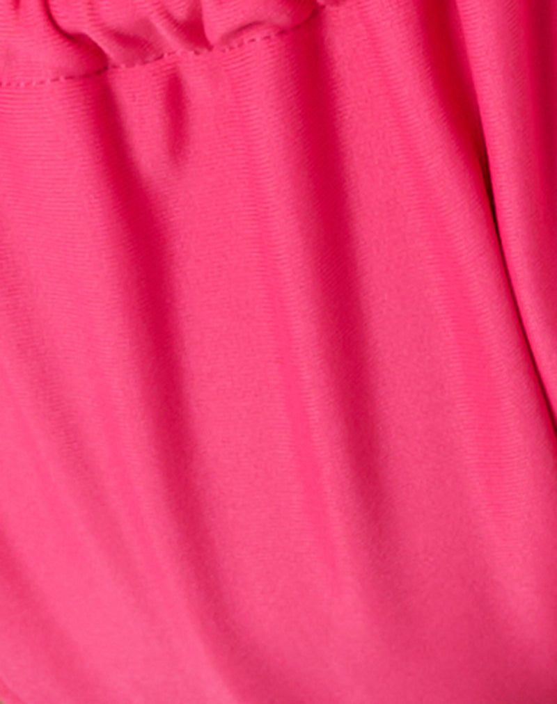 Leyna Bikini Bottom in Pink with Beads