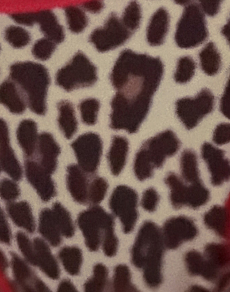 Lentra Contrast Ties Bikini Bottoms in Rar Leopard