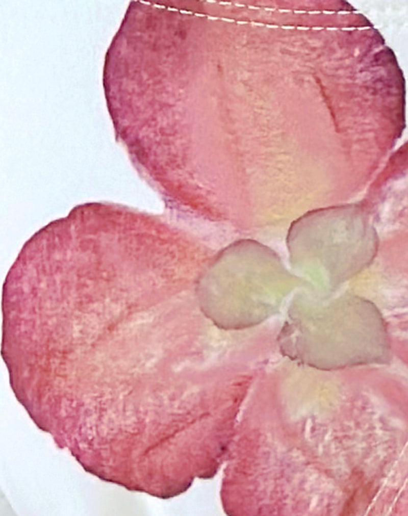 Farida Bikini Bottom in Ivory with Pink Orchid