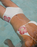 Pami Bikini Top in Ivory with Pink Orchid
