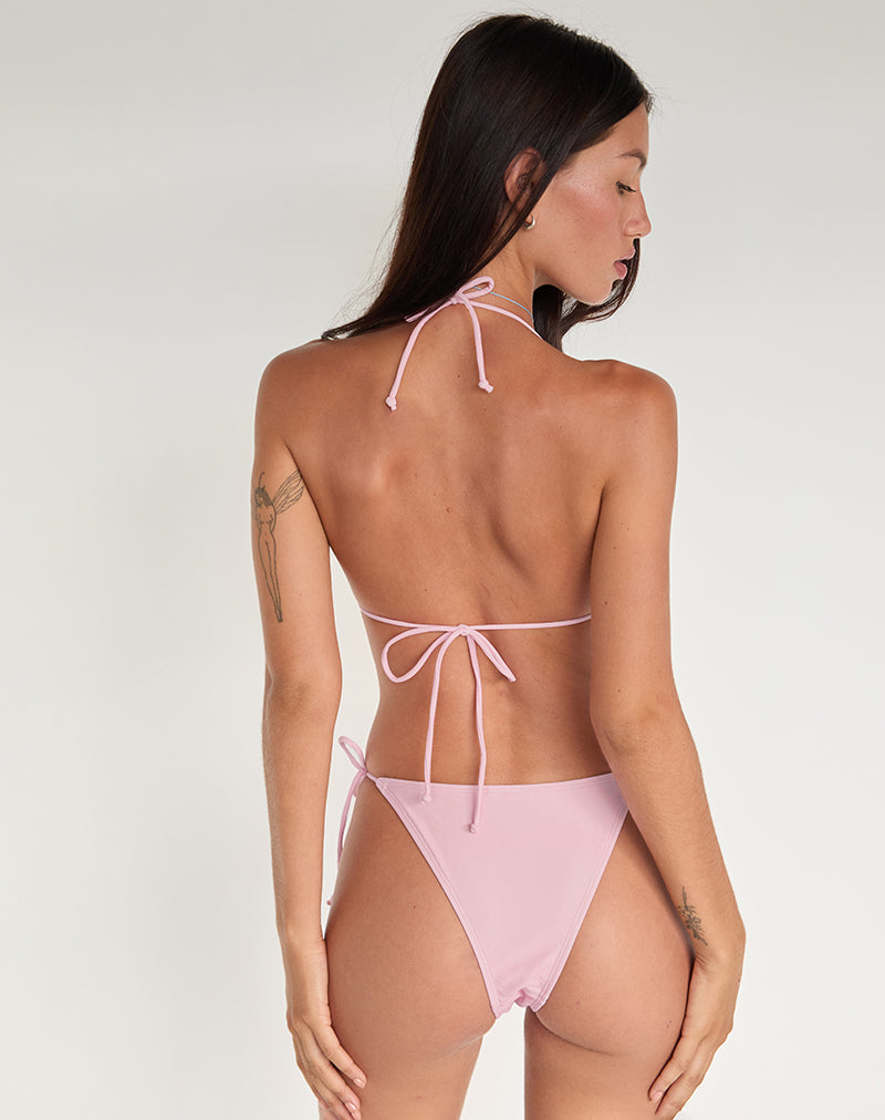 Pami Bikini Top in Pink and Blue Watercolour Flower