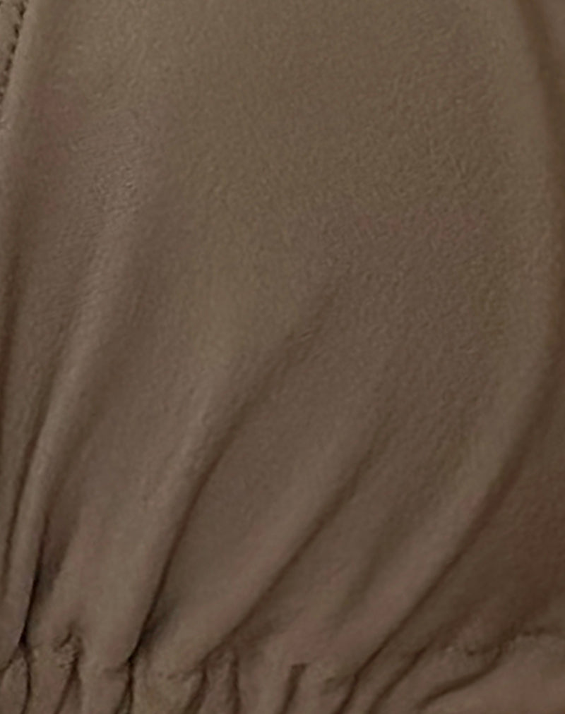 Pami Bikini Top in Olive with Beads