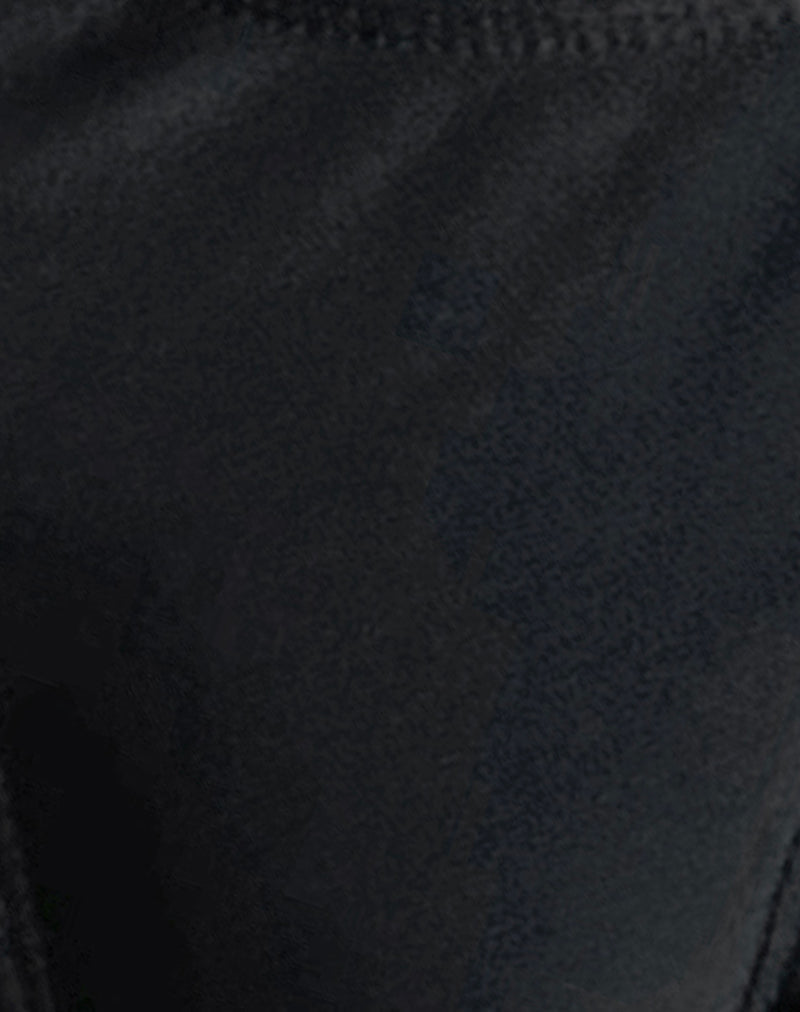 Lentra Bikini Bottom in Black with Heart Bead