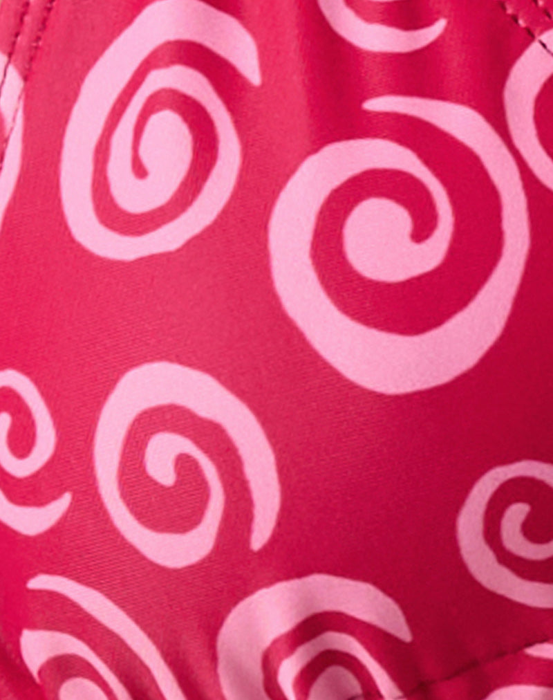 Pamita Bikini Top in Mini Swirl Pink