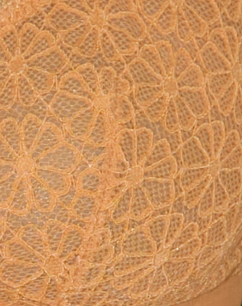 Panli Bra in Tonal Flower Lace Orange with Trim