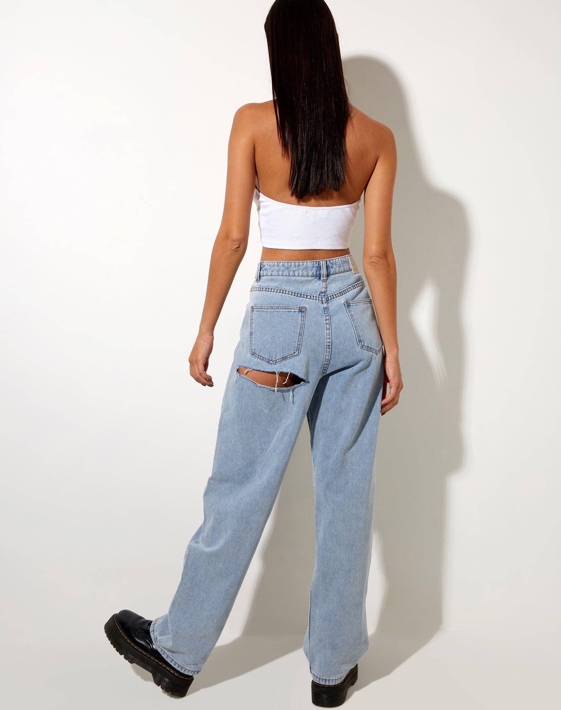 Bum Rips Parallel Jean in Tonal Light Wash