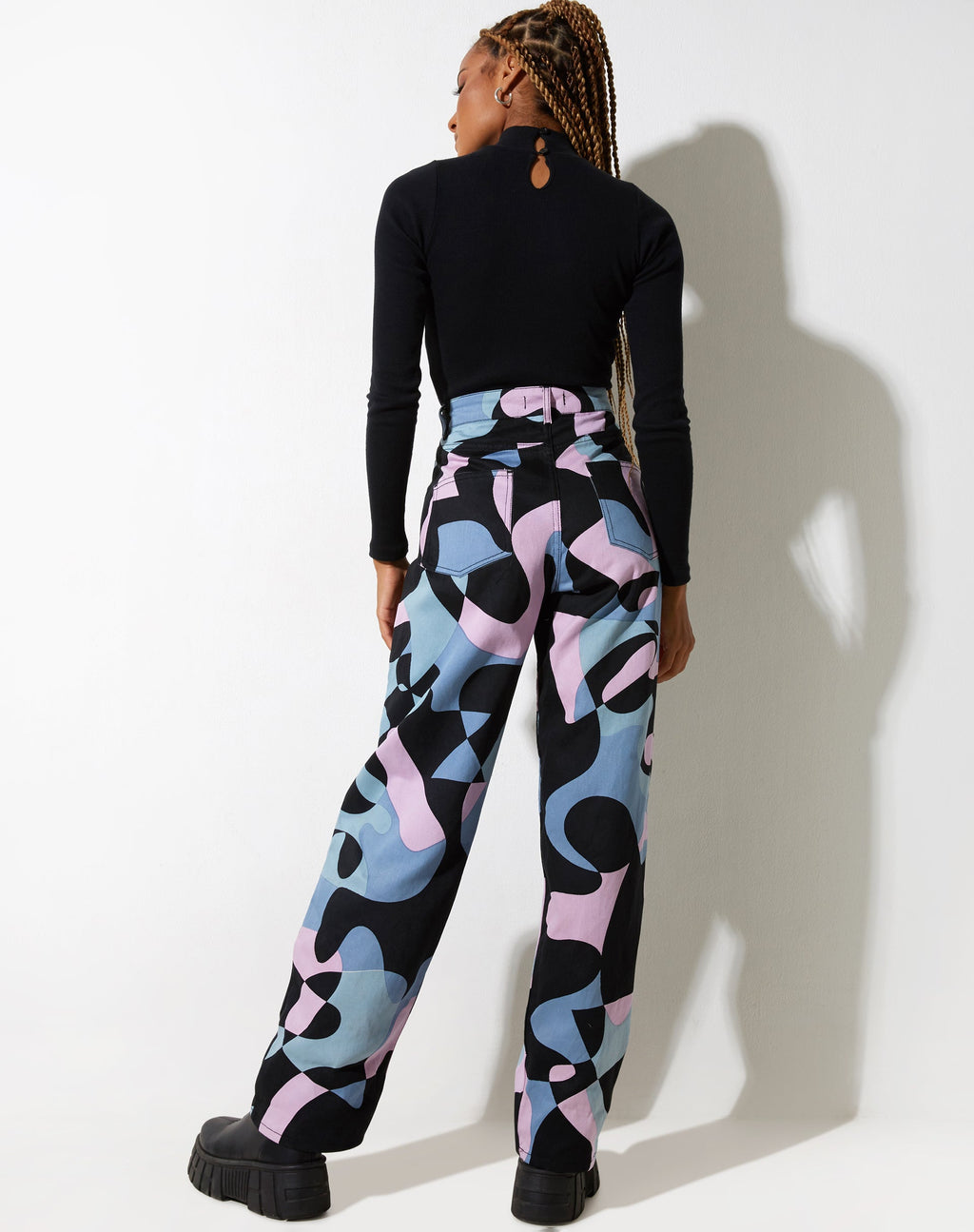 Parallel Jeans in Abstract Purple