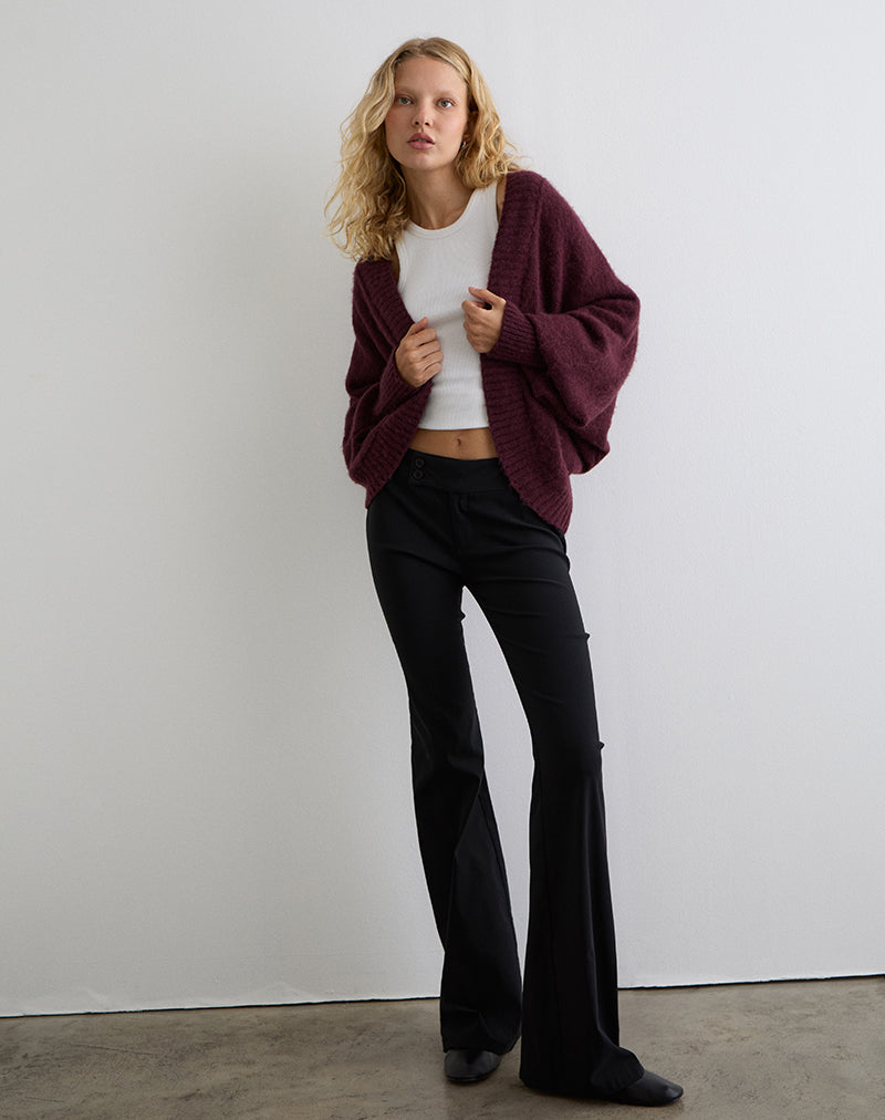 Pasha Shrug Cardigan in Dark Cherry