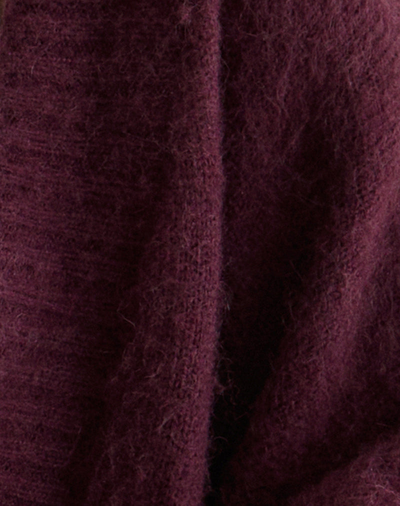 Pasha Shrug Cardigan in Dark Cherry