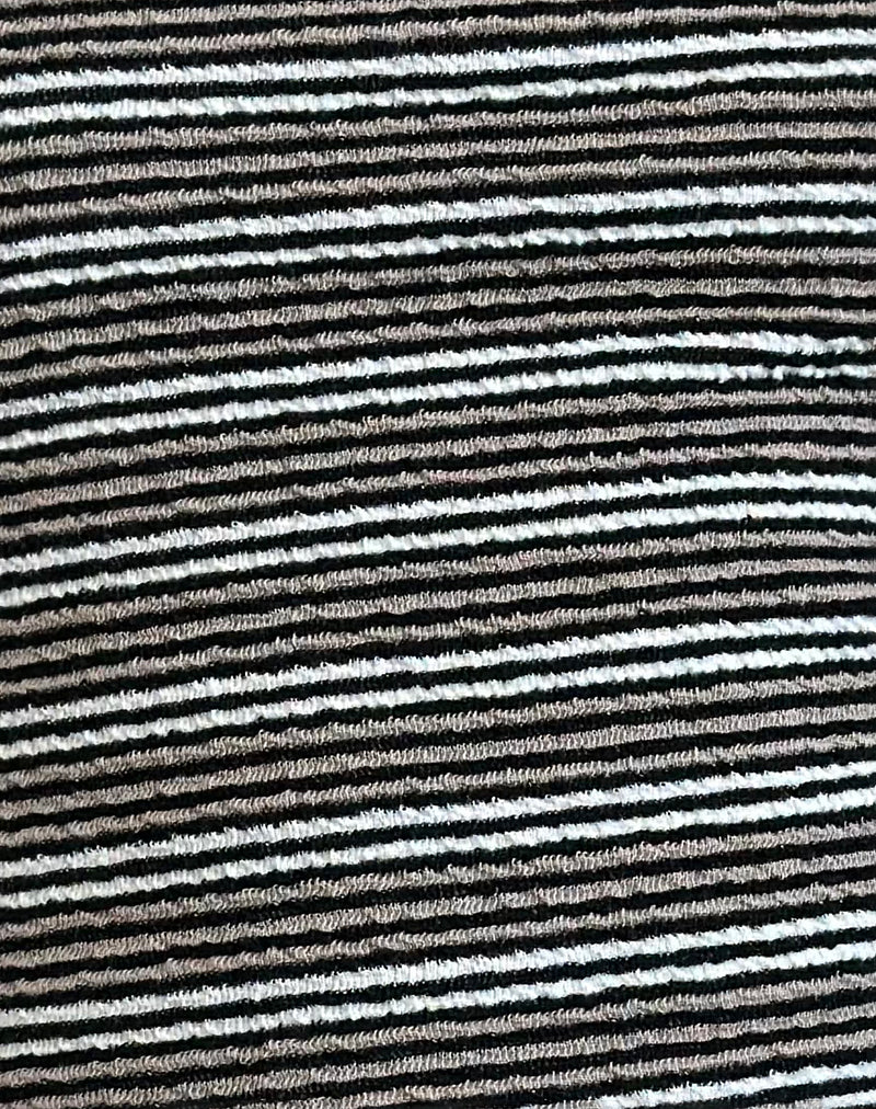 Peggy Bandeau Top in Black and Brown Stripe