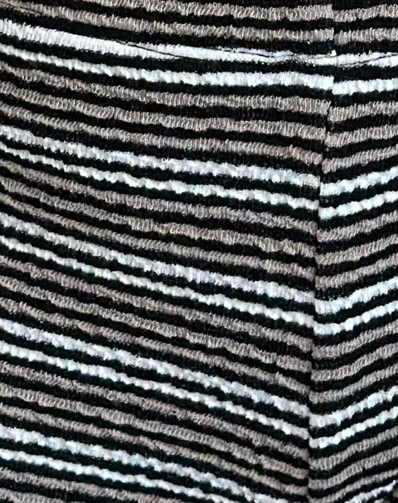 Eunia Shorts in Black and Brown Stripe