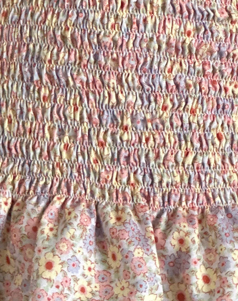 Phobe Shirred Halterneck Top in 70s Prairie Girl Floral