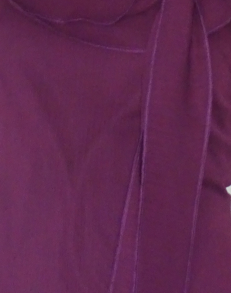 Piro Top in Chiffon Aubergine