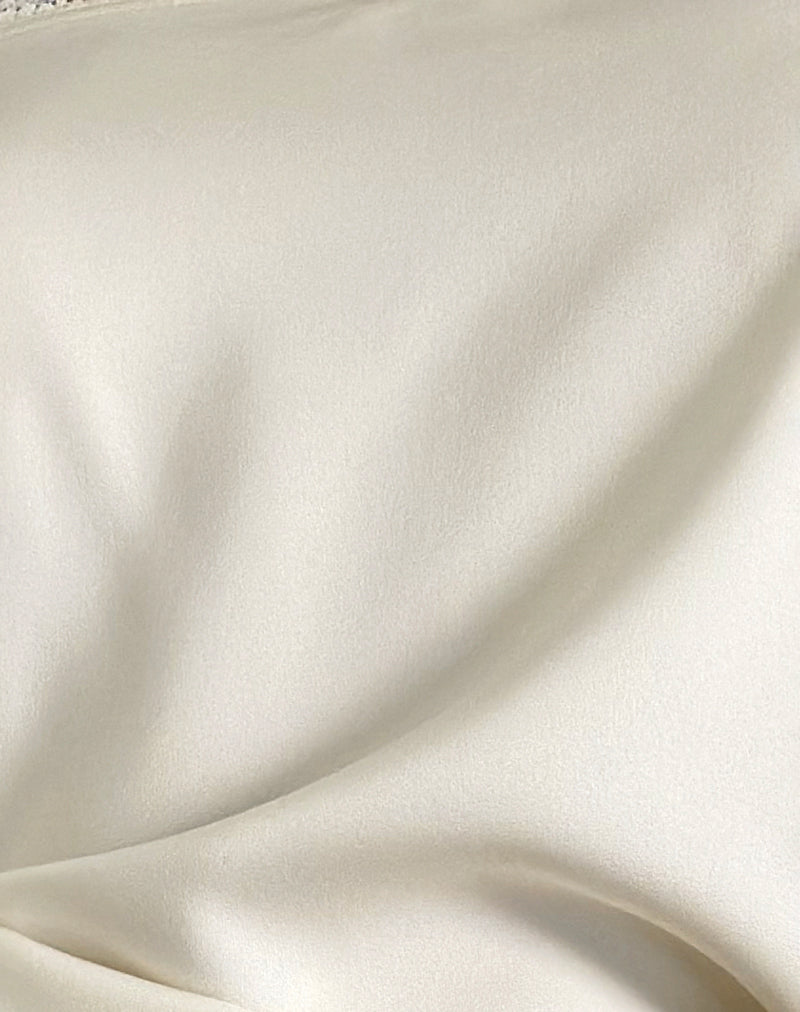 Pitnia Cami Top in Satin Ivory