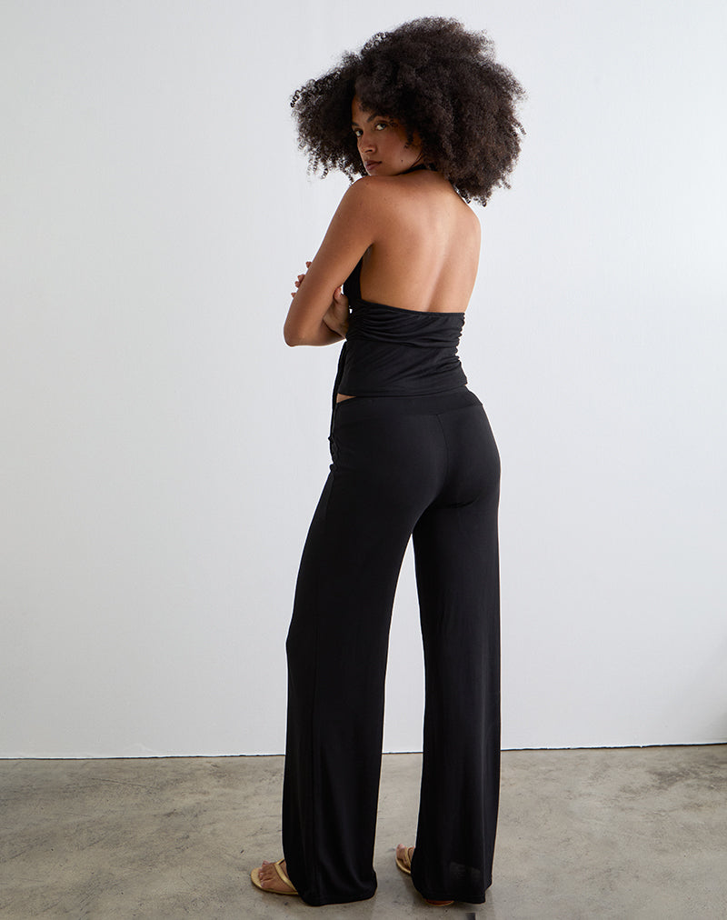 Donata Trouser in Black with Belt