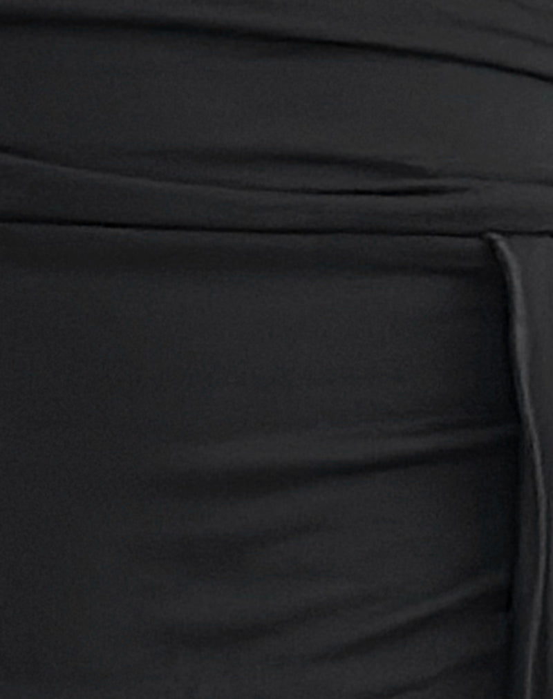 Prilla Halter Top in Cupro Black