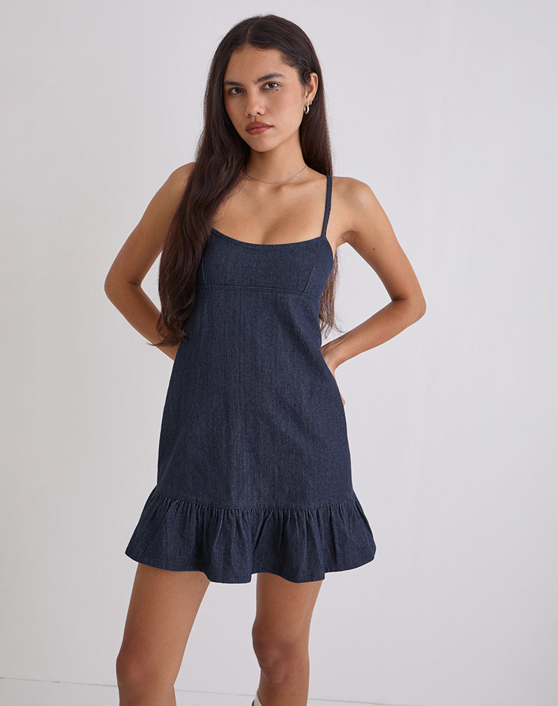 Pamina Mini Dress in Denim Indigo
