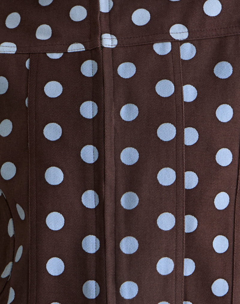 Quorra Jacket in Mono Polka Brown