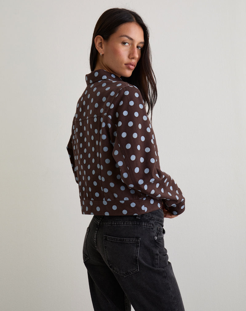 Quorra Jacket in Mono Polka Brown