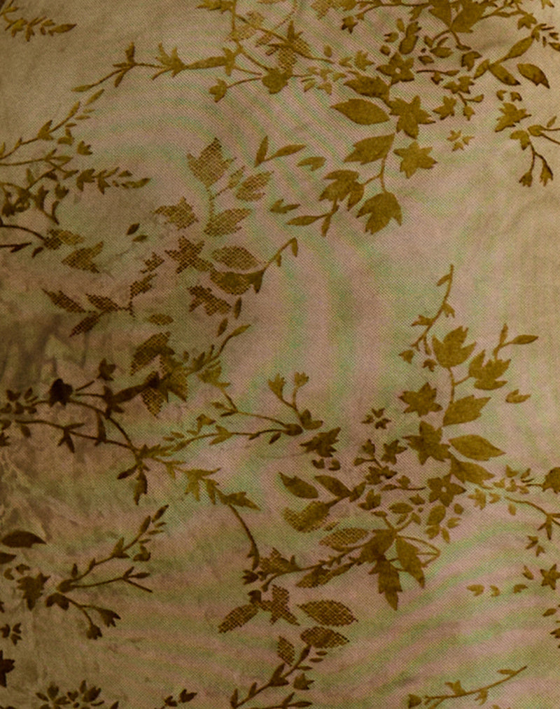 Rabika Maxi Dress in Burn Velvet Green