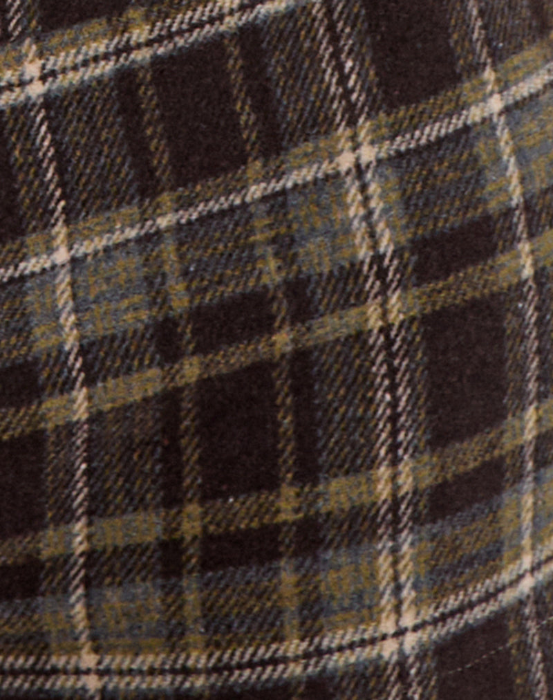 Blazira Short in Check Wool Brown and Green