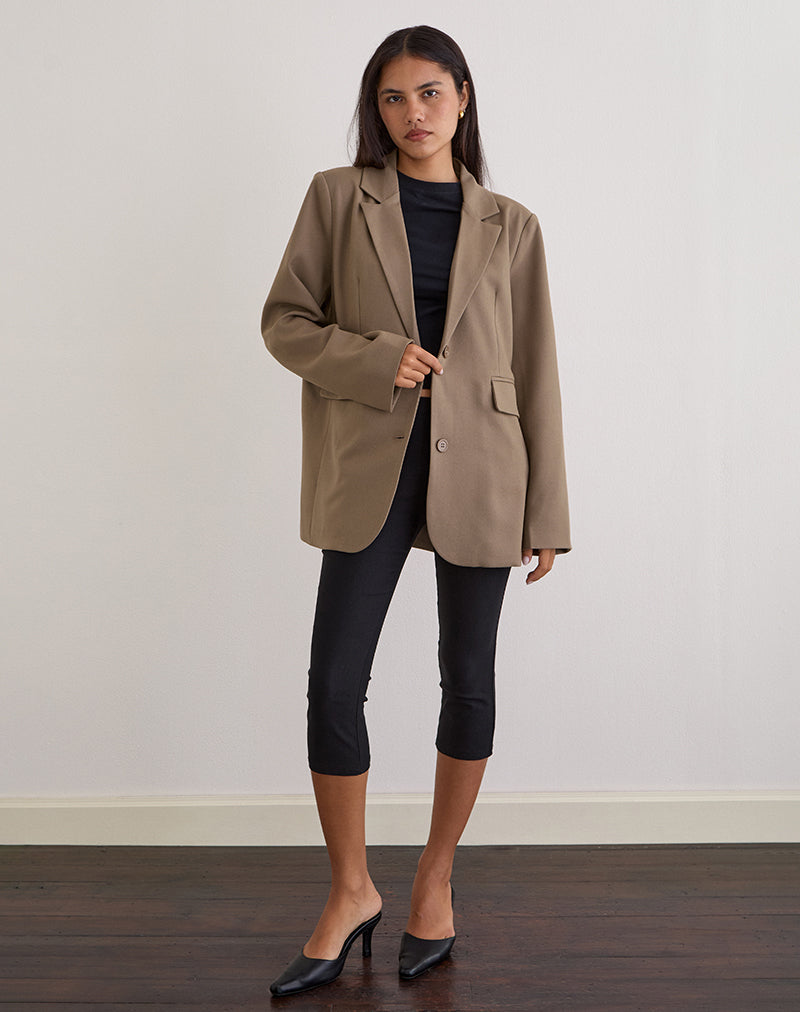 Maiwa Blazer in Textured Tailoring Beige