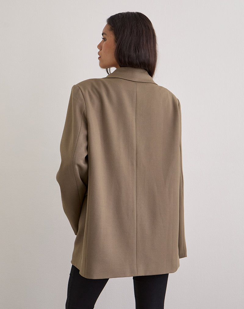 Maiwa Blazer in Textured Tailoring Beige