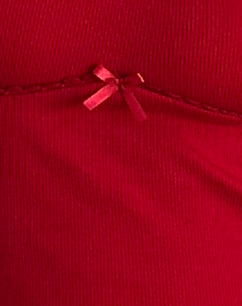 Rada Top in Rib Adrenaline Red