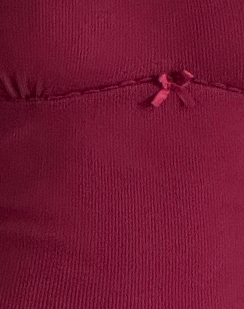 Rada Top in Rib Burgundy