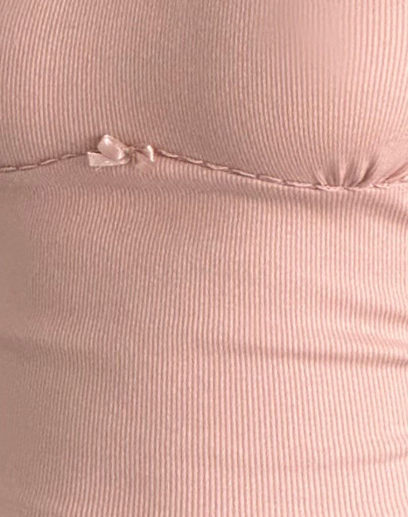 Rada Top in Rib Pink Lady