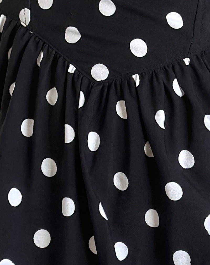 Ramana Mini Dress in 80s Polka Black