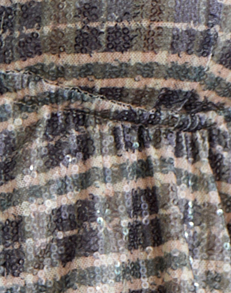 Ramilo Top in Sequin Vintage Check Brown