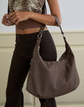 Large Brown Bag with Studs