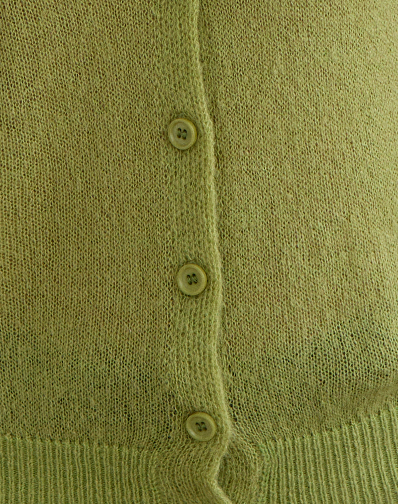 Renisa Cardigan in Sheer Knit Green