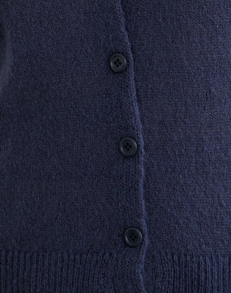 Renisa Cardigan in Sheer Knit Navy