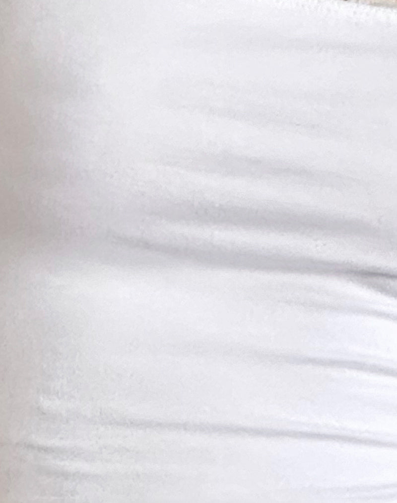 Reqla Top in White with Lace Trim