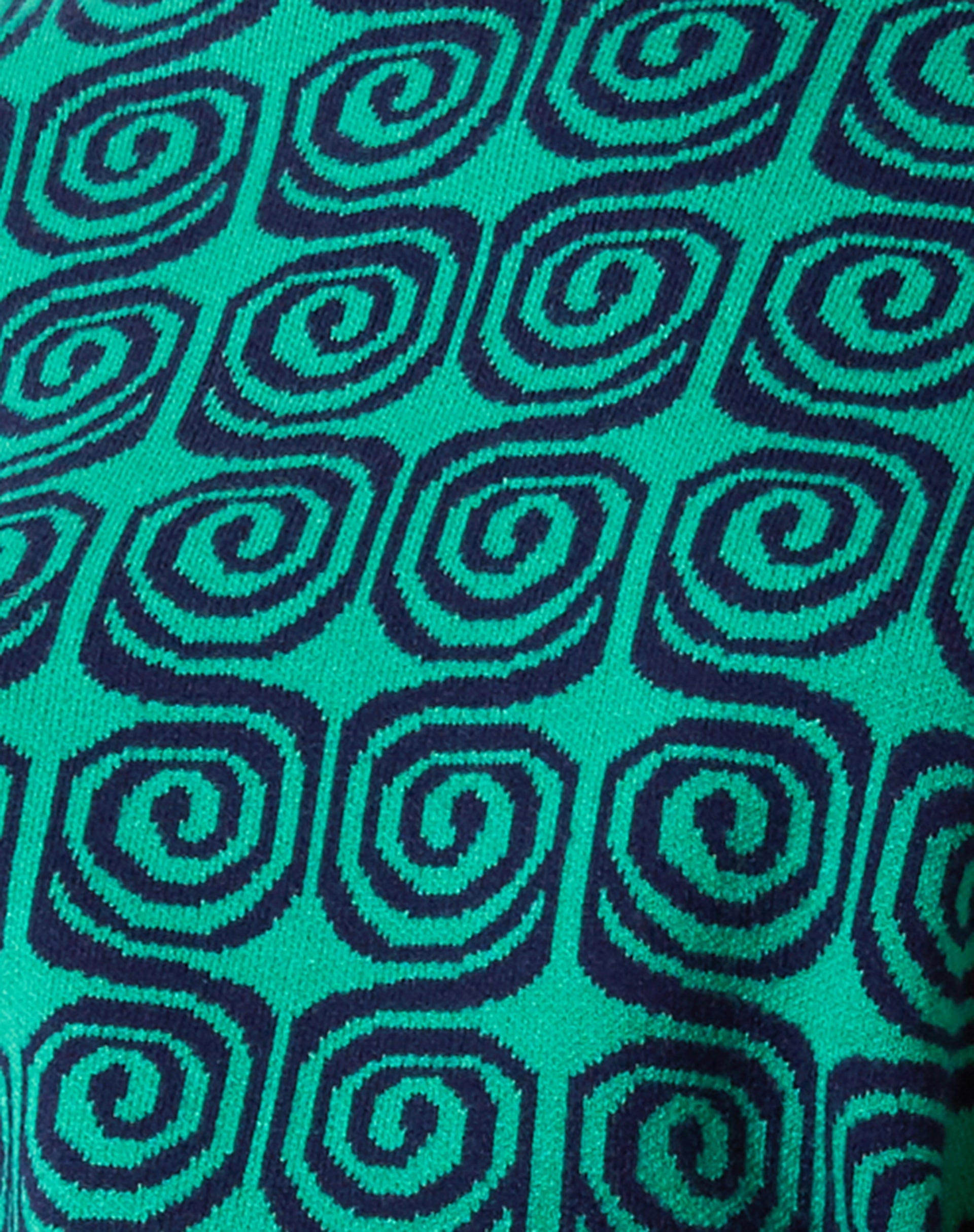 Ammar Jumper in Swirl Green and Blue