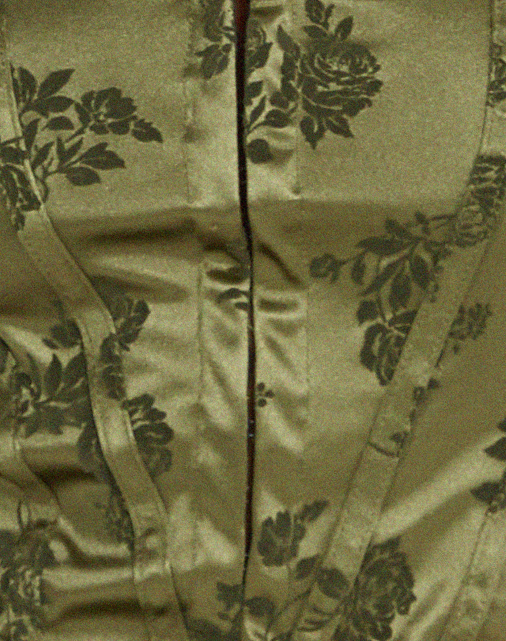 Elciva Corset Top in Rose Flock Loden Green