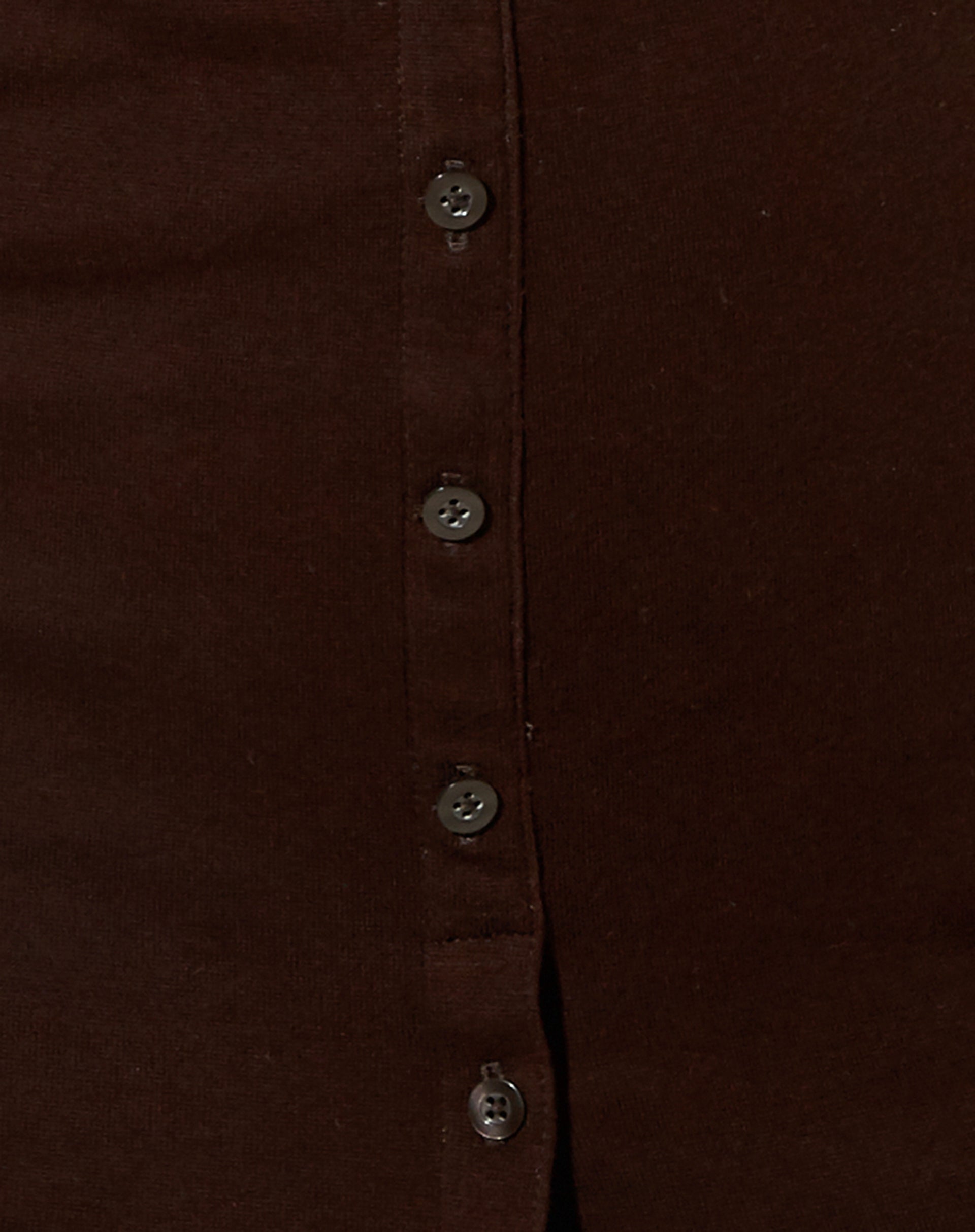 Luiza Mini Dress in Rib Bitter Chocolate