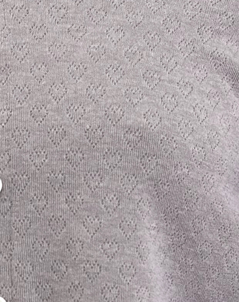 Rhea Cardigan in Pointelle Brown