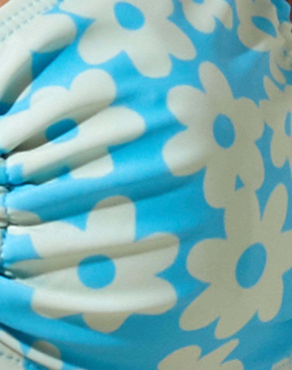Ricoa Bikini Top in Retro Daisy Blue