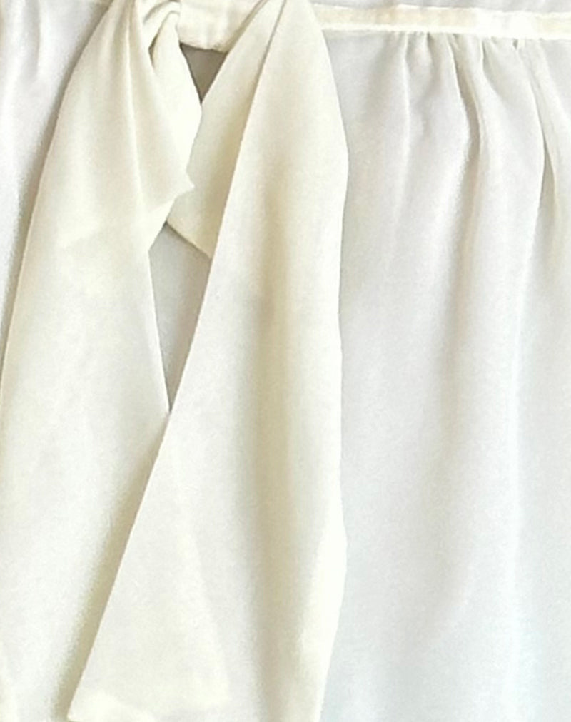 Rike Longline Top in Chiffon Ivory