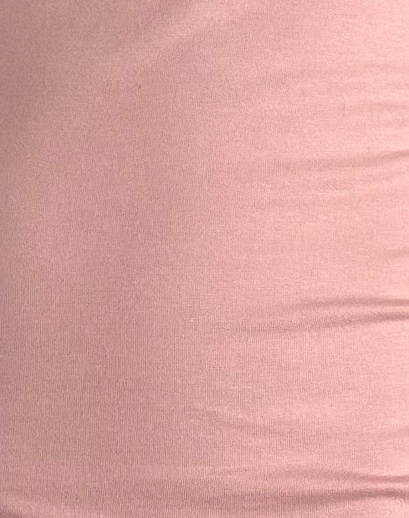 Riniko Mini Dress in Pink Lady with Adrenaline Red Binding