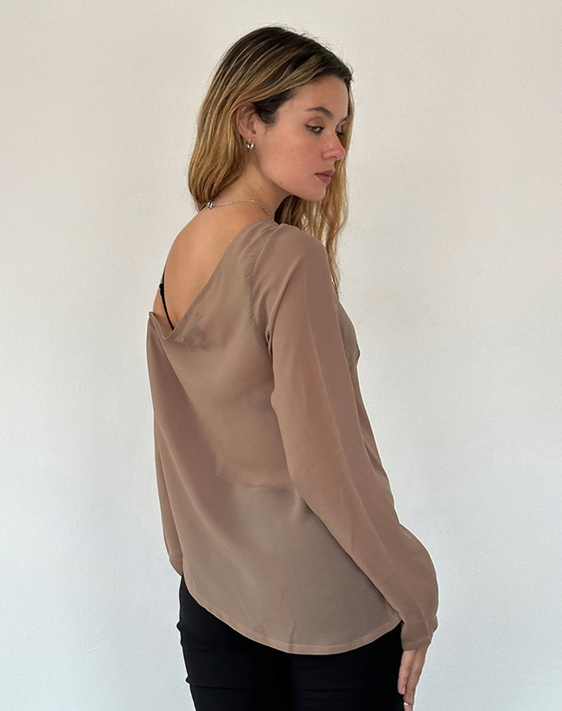 Riot Top in Chiffon Light Brown