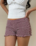 Ritala Short in Mini Gingham Wine