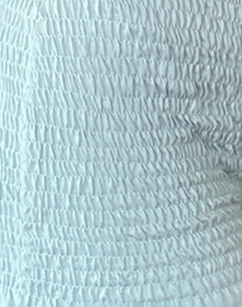 Ritala Shirred Micro Shorts in Powder Blue