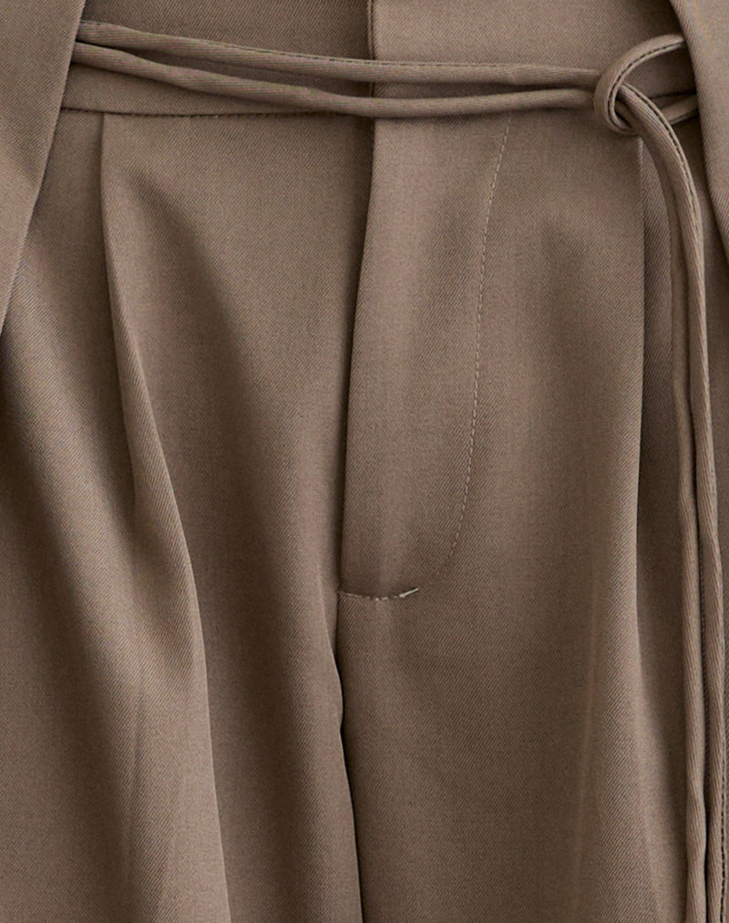 Rivela Tie Waist Trouser in Taupe