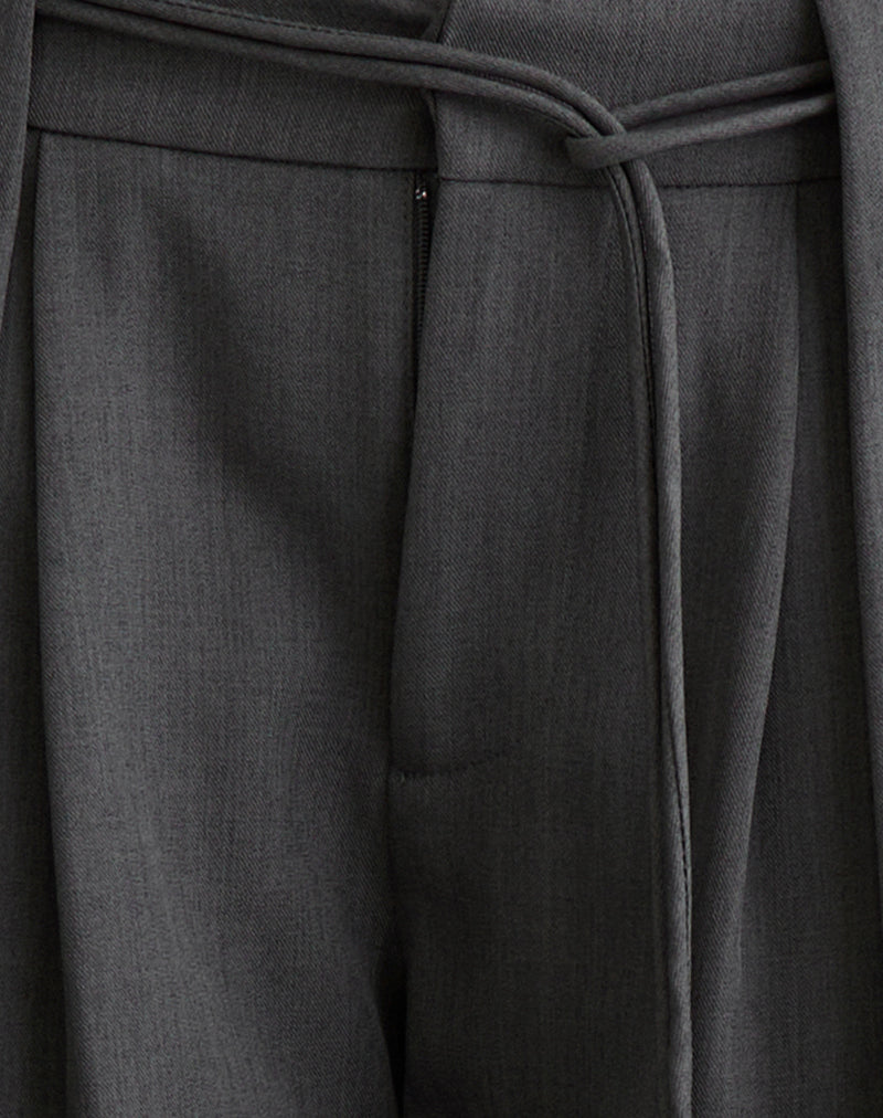 Rivela Tie Waist Trouser in Grey