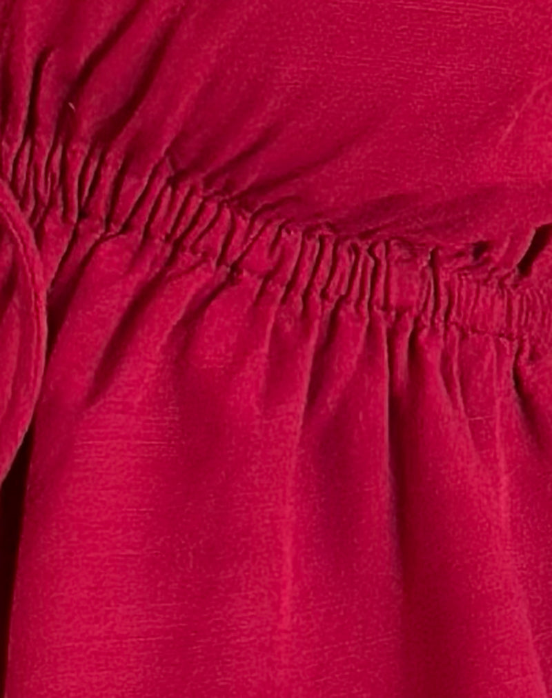 Rolia Tie Front Top in Adrenaline Red