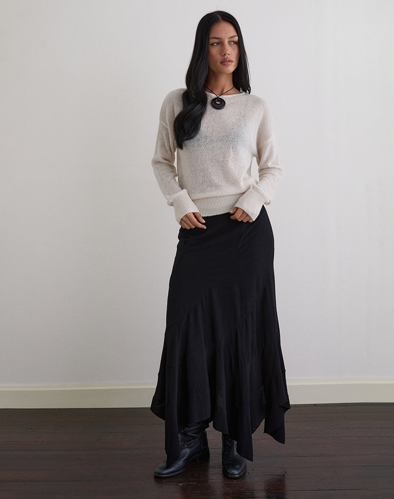 Rombe Maxi Skirt in Black
